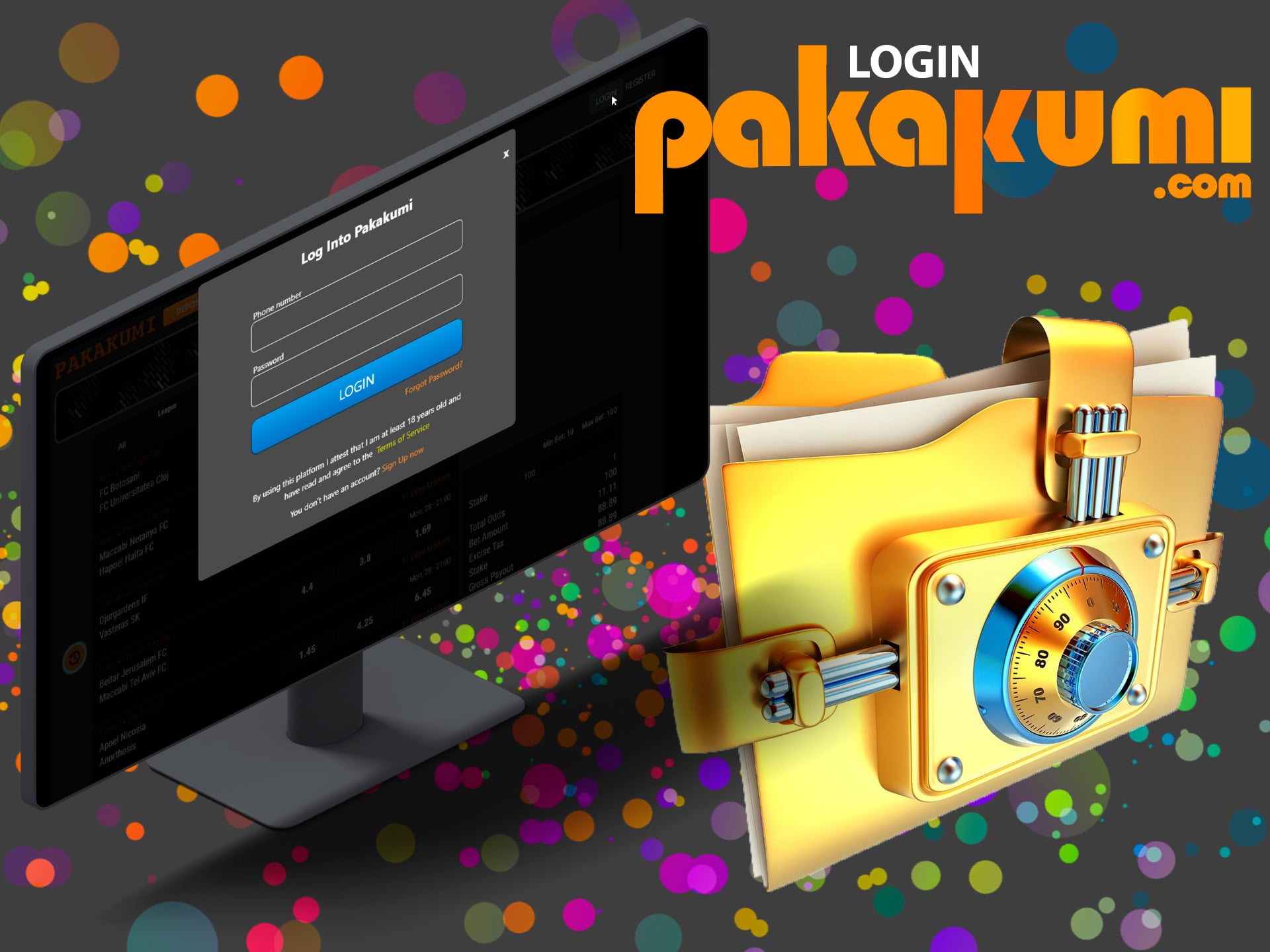 Login in Pakakumi to start betting on the best events from the world of sports and casino